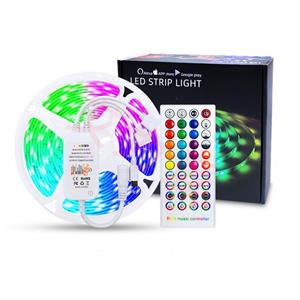 Led light strip set 5050rgb light bar 12v light with 40 key music controller light strip set