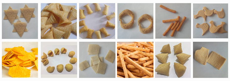 automatic rice bugles fried snack food machine