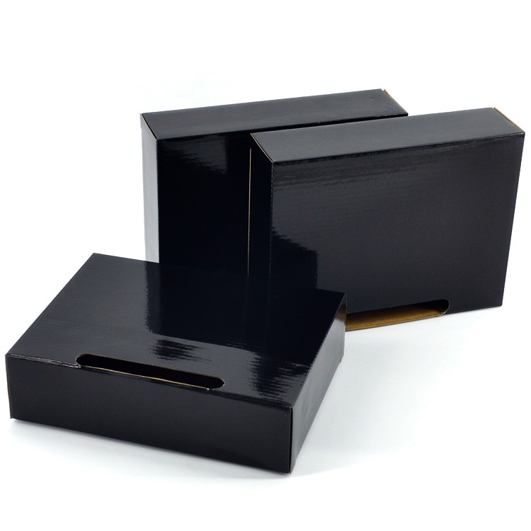 Caja negra Caja corrugada E Fábrica de embalaje de flauta