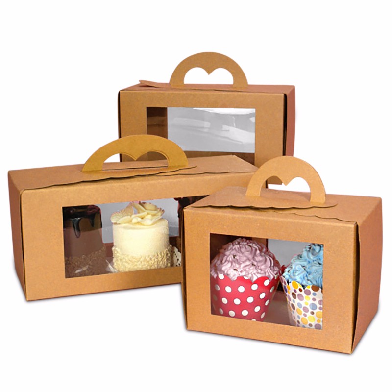 Fabricant de boîte d'emballage alimentaire en papier kraft avec fenêtre