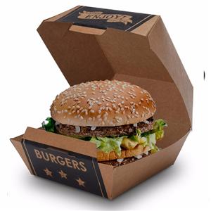 Stampa personalizzata di scatola di hamburger in carta kraft