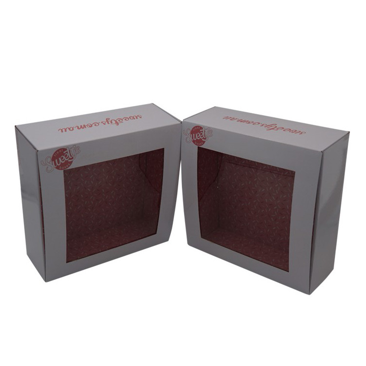 Fabricant de boîtes d'emballage Deux côtés imprimant une boîte d'impression double face avec fenêtre