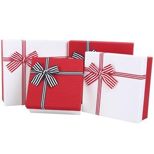 Coperchio e vassoio scatola rigida regalo di compleanno con nastro