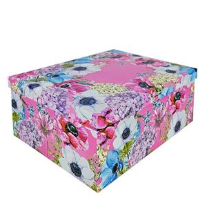 OEM Factory Flower gift box heart shape gift packaging box with big PET window covering luxury birthday gift box