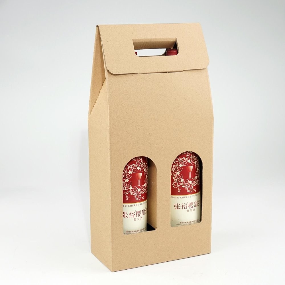 Cina Fabbrica Sacchetti di vino Sacchetto del regalo Sacchetto della bottiglia di carta Kraft Sacchetti del regalo con le maniglie Bomboniere per feste Supporto del sacchetto del regalo Sacchetto della bottiglia del vino