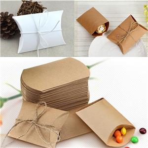 Caja de papel marrón kraft para centro comercial de almohadas al por mayor de fábrica