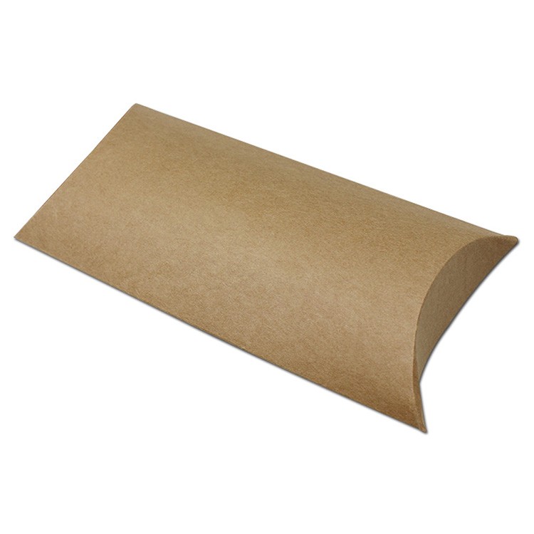 Wholesale Factory Supply Kraft Pillow Box Brown Kraft Paper Box