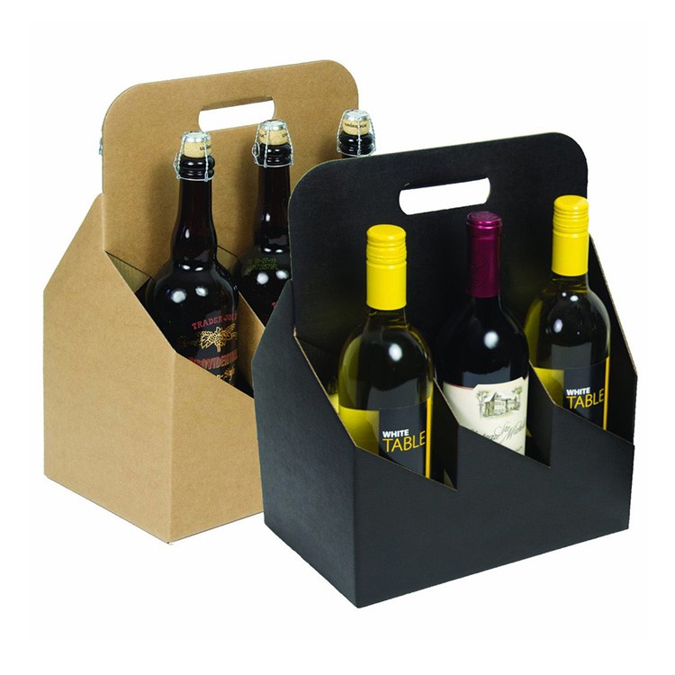 Boîte d'emballage en carton ondulé de note collante en gros d'usine d'OEM pour le vin
