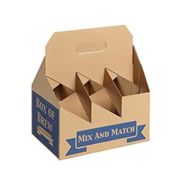 Фабрика OEM Модный дизайн картонной коробки из гофрированного картона 6 бутылок вина из картона для бутылок