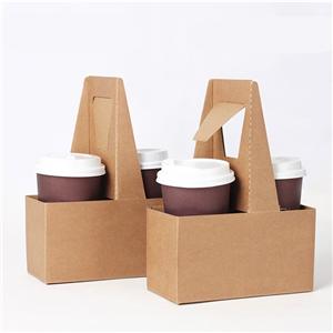 Coffee Carrier Cup Kraft Paper Holder Box Made In China