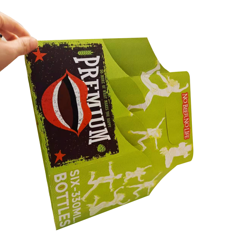 Китай Таможня напечатала картонную коробку для пива из 6 бутылок, производитель