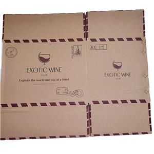 Weinflaschenverpackung Carton Box Versandkarton für 24 Flaschen Wein