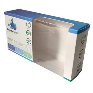 Electronic products packaging box with big window and logo silver foil stamping