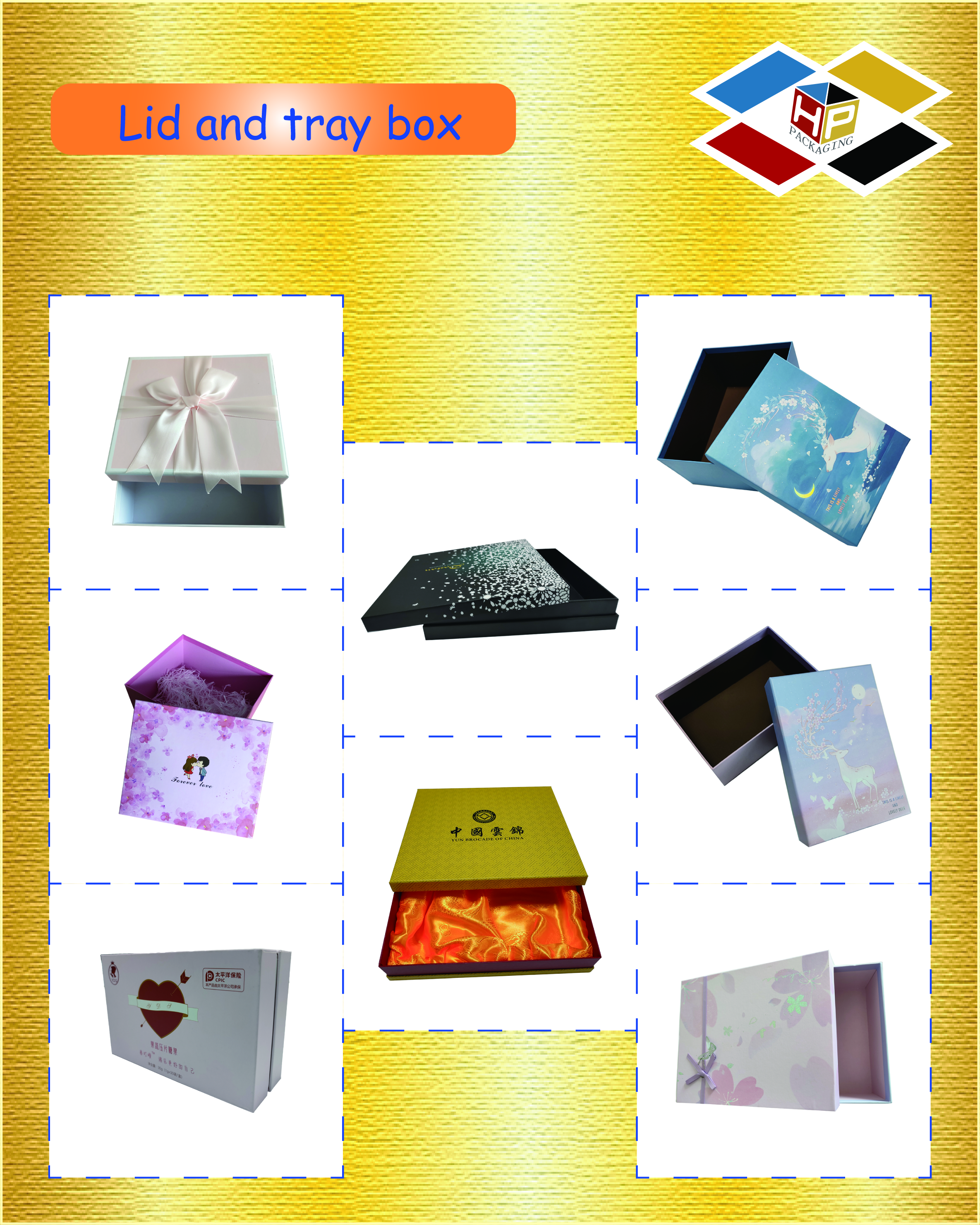 luxury printed coated paper gift box