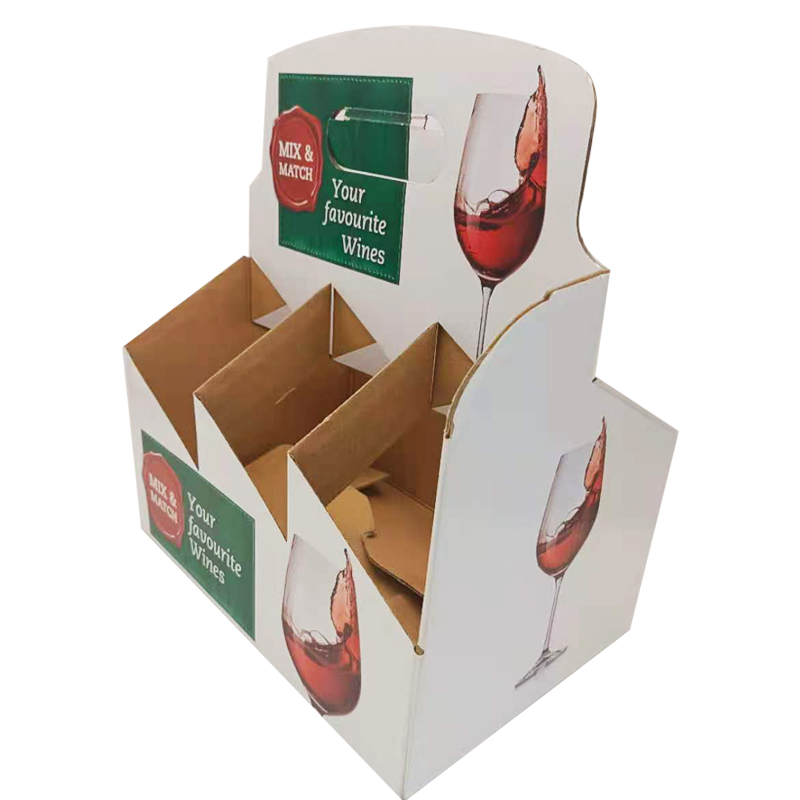 Corrugated board Carrier for 6 Packs Wine Bottle with LOGO Printing