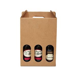 Кутия за опаковане на три бутилки вино с добро качество