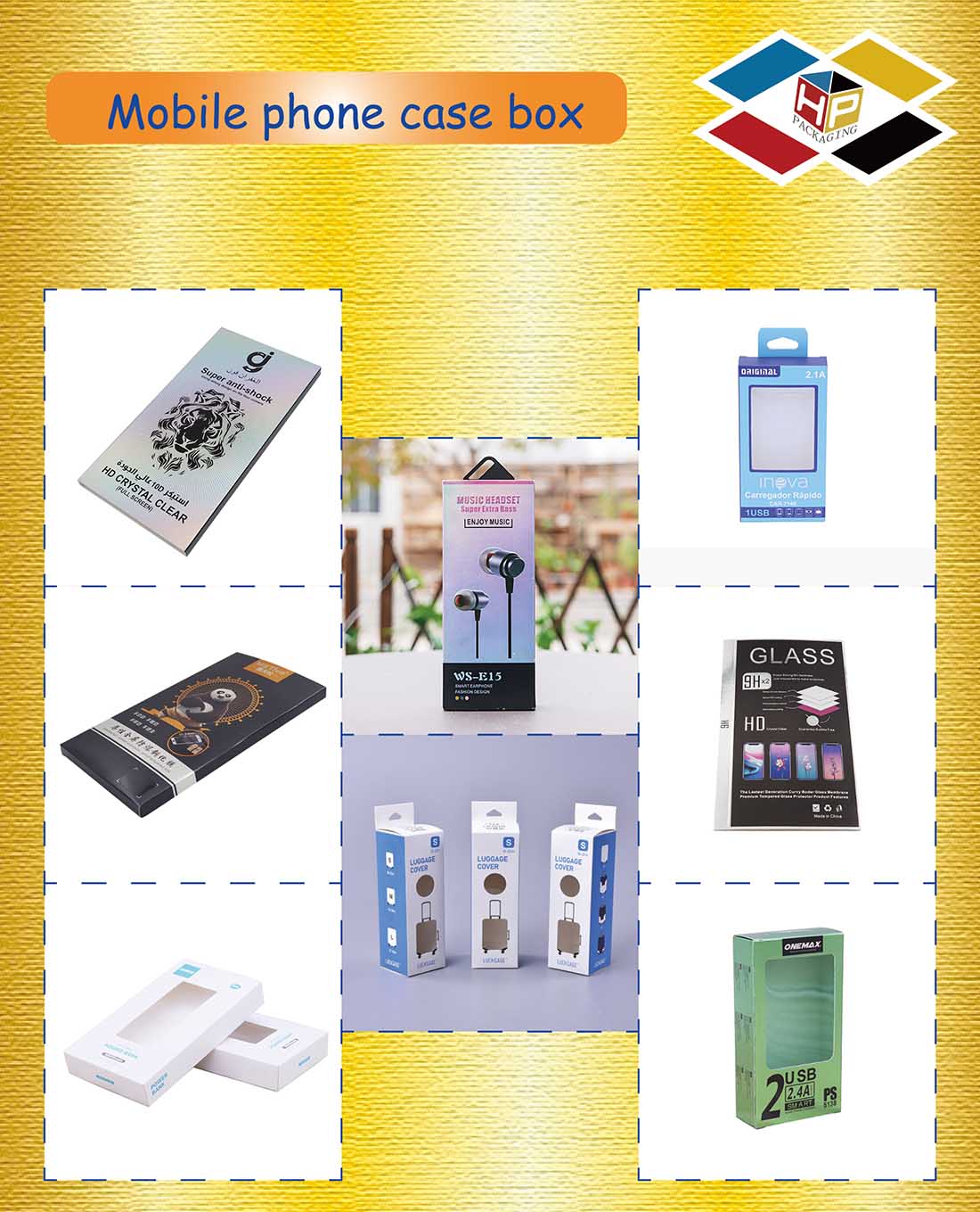 Mobile phone glass packaging sleeve