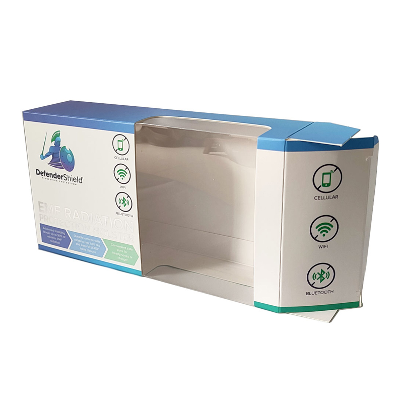 Coated paper box with printing and window