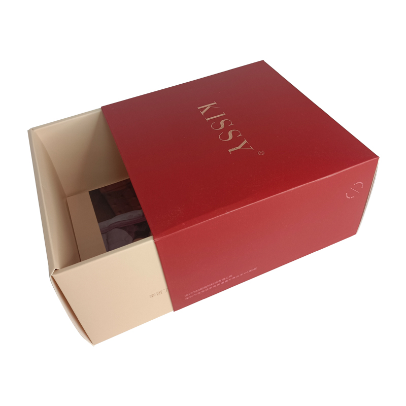 Red color printing paper box drawer paper packaging