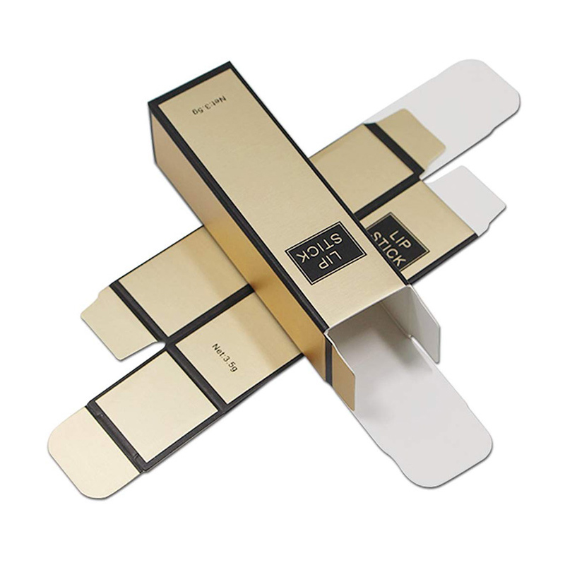 Gold color printing lip stick packaging box