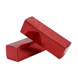 קופסת נייר לאריזת שפתון בצבע אדום באיכות גבוהה