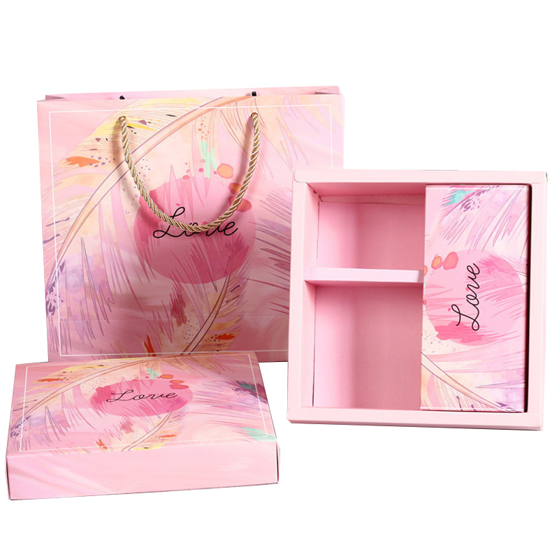Wedding gift packaging box Pink color lovely paper box