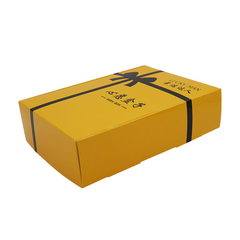 Yellow color paper box Tuck end close paper box double sides printing