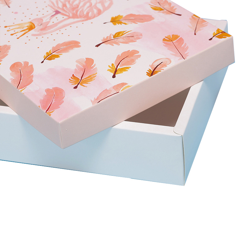 Two pieces lid and basic paper packaging box