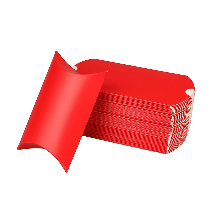 लाल रंग तकिया बॉक्स OEM पेपर पैकेजिंग