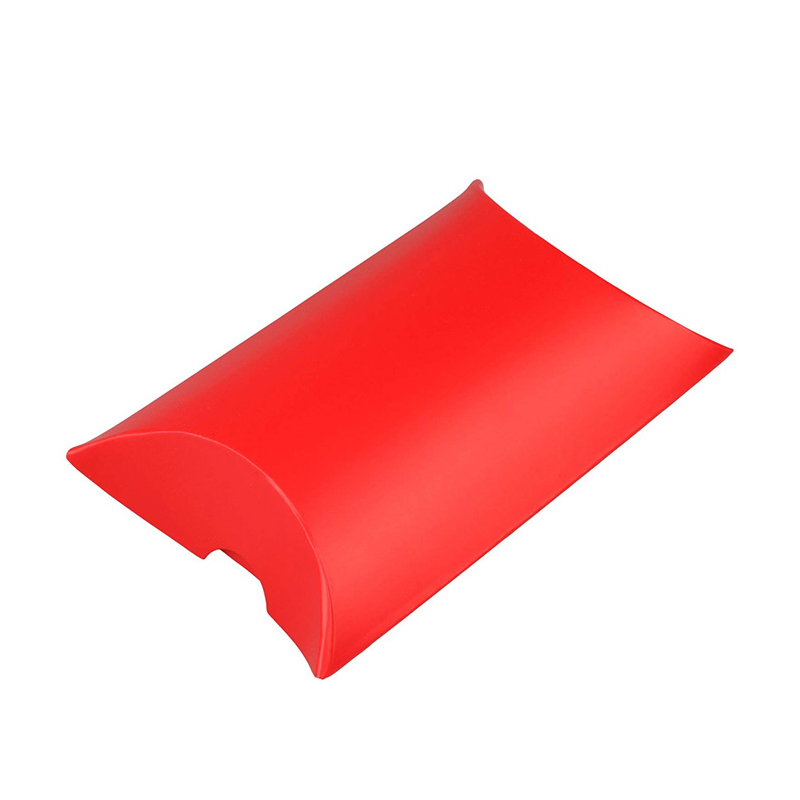 Red color pillow box OEM paper packaging