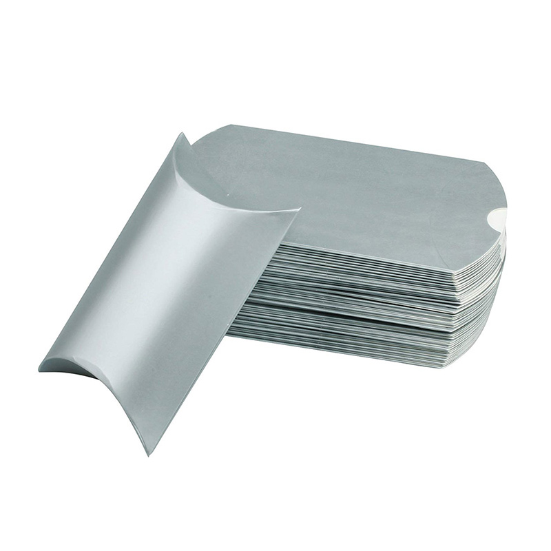 Silver color pillow box packaging Gift packaging box