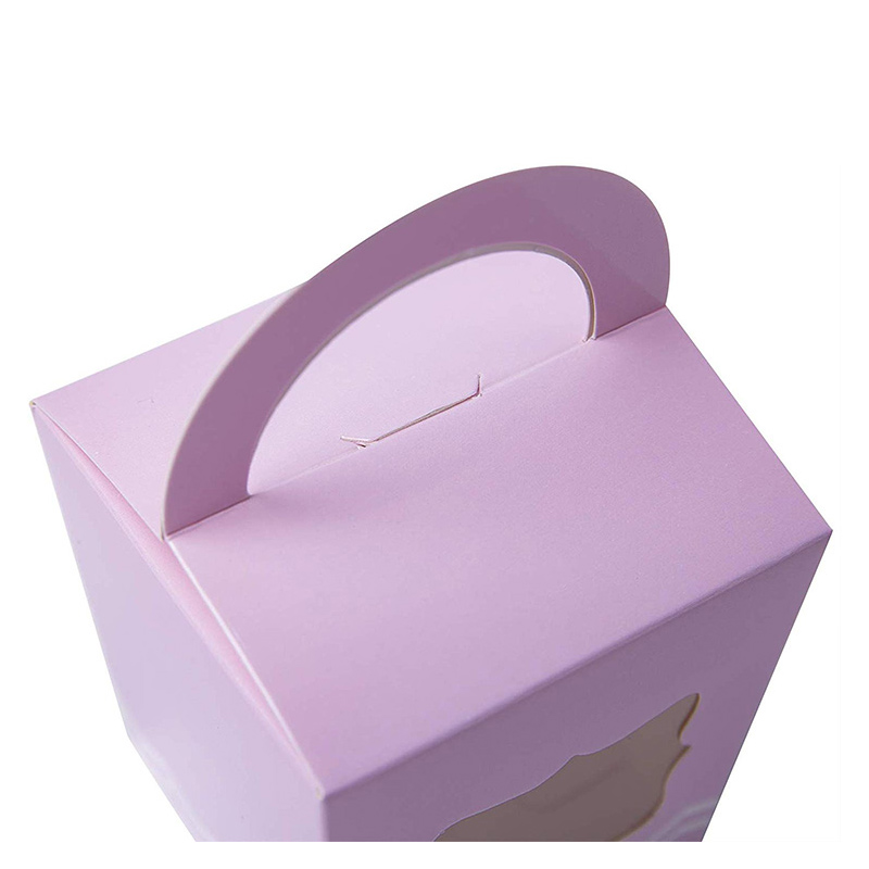 Beautiful cup cake packaging box with window