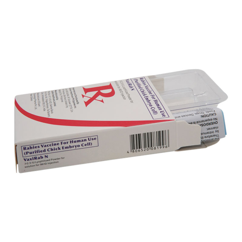 Medicine packaging box with specification and blister