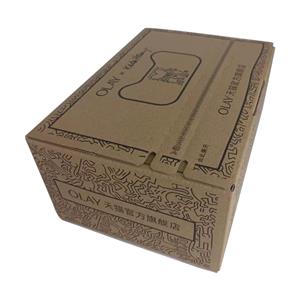 E-handel ekspres emballageboks med lynlås ovenpå boksen