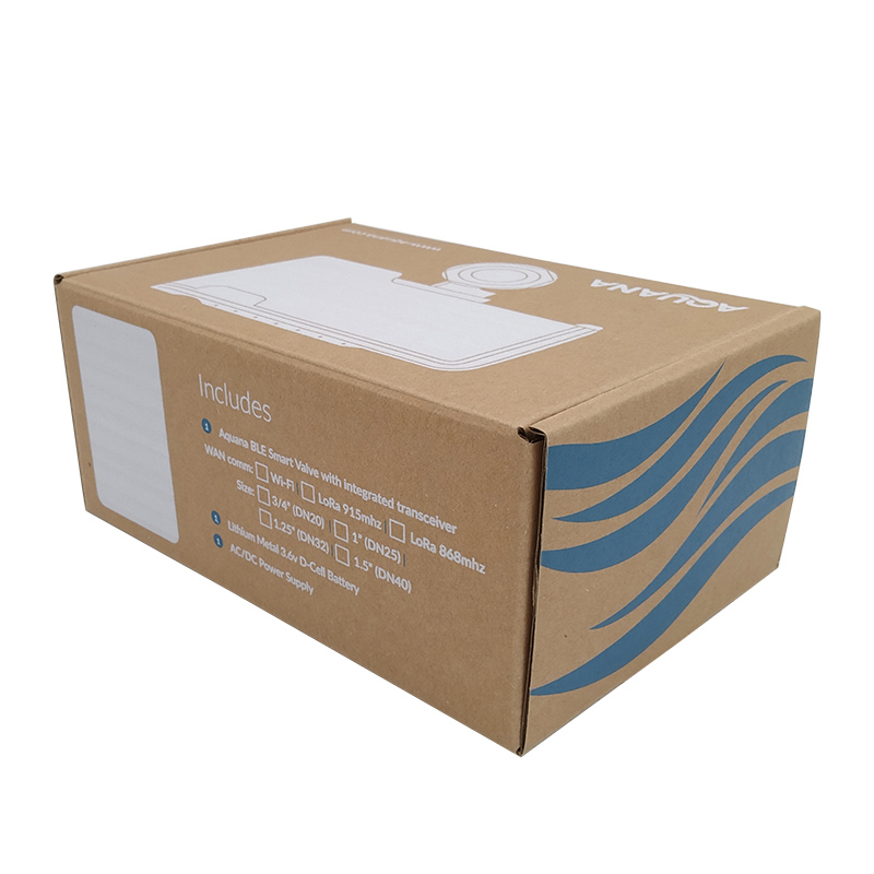 Kraft paper delivery shipping box with white color printing