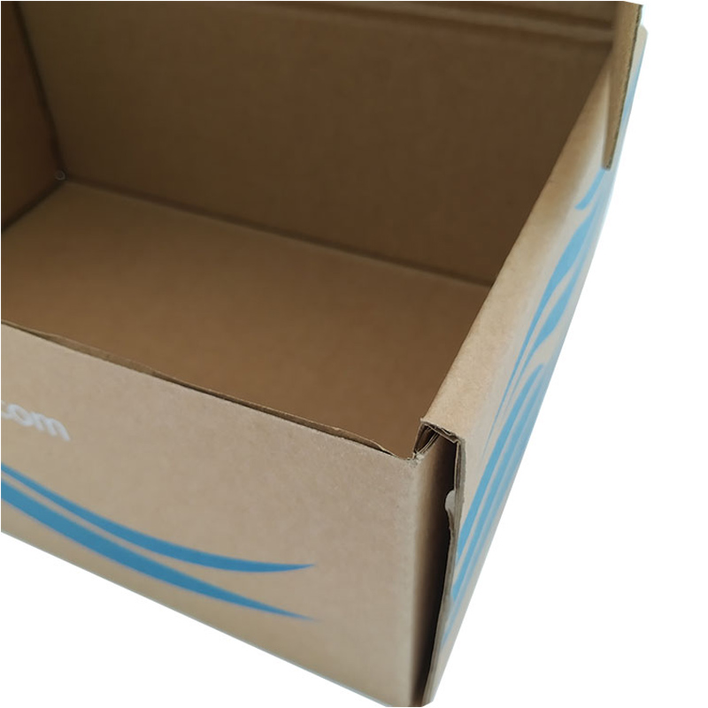 Kraft paper delivery shipping box with white color printing