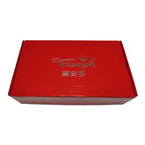 Обувки Гофрирана кутия Червен цветен печат на кутия със сребърно щамповане на лого