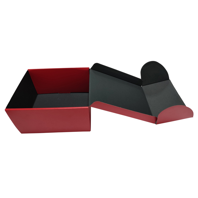 Red color corrugated box E flute corrugated box for packing