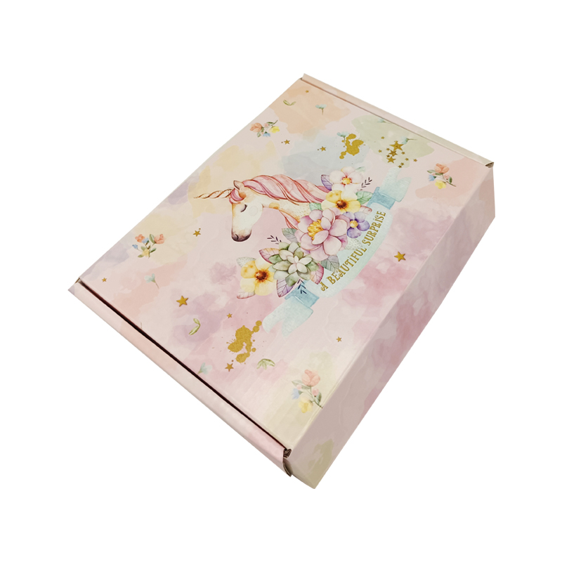 Pink color printing corrugated box shipping delivery box