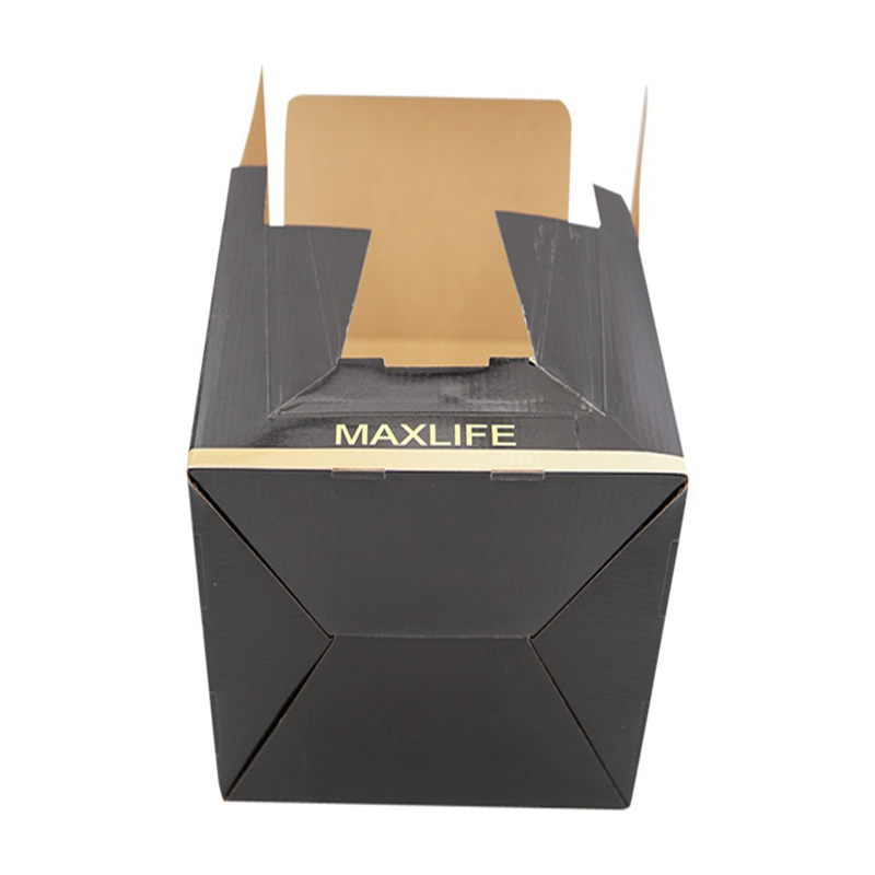Black color packaging box display corrugated box