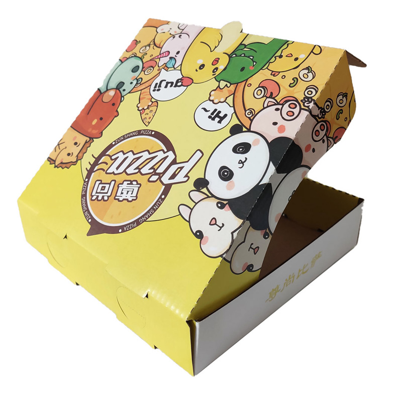 Pizza packaging box with printing