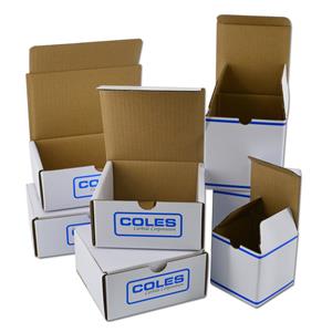 White color corrugated paper box with logo printing