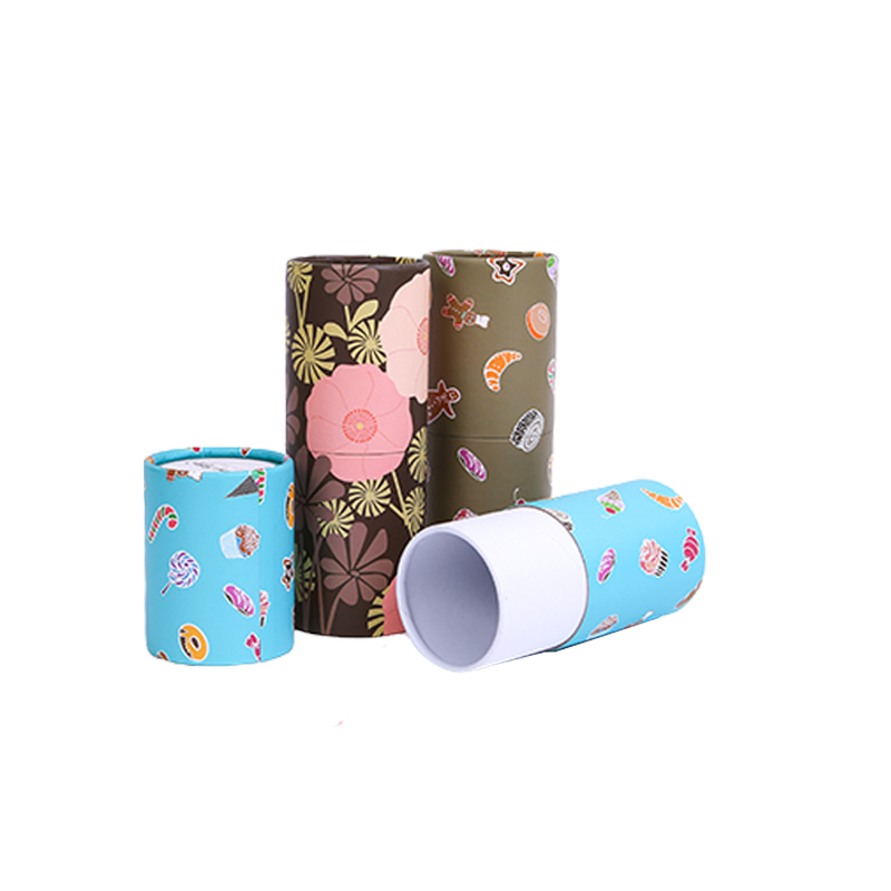 Lid opening paper tube with handle food box
