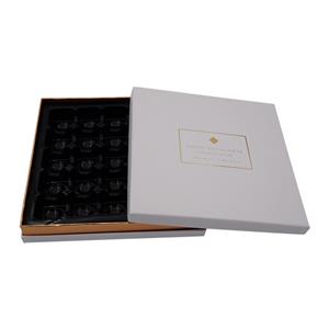 กล่องของขวัญช็อคโกแลตบรรจุภัณฑ์กระดาษแข็งสีขาวคุณภาพสูง