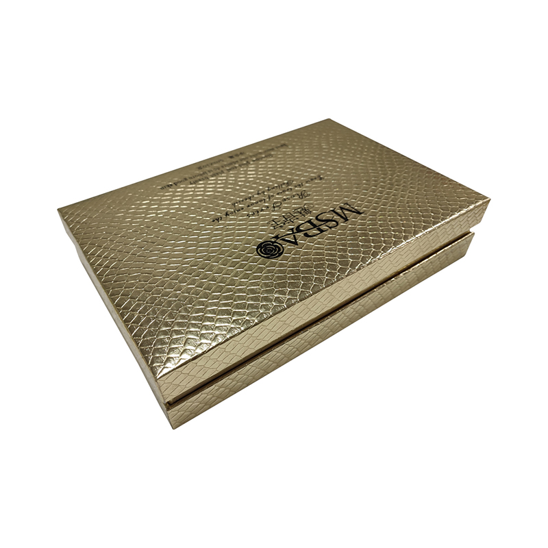 Gold color Lid and Tray Cosmetic Box with EVA insert
