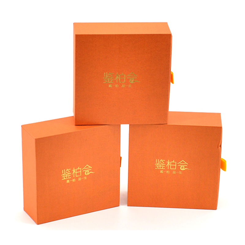 आभूषण और कंगन के लिए नारंगी रंग का दराज उपहार बॉक्स