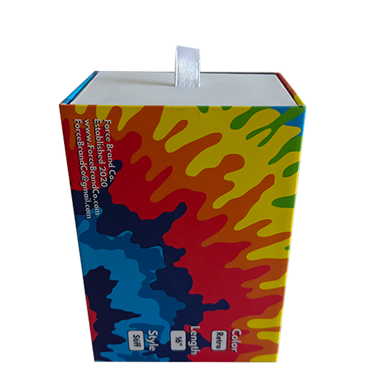 Hard Rigid Cardboard Luxury Sliding Box With Ribbon Rope Gift Sleeve Drawer Box Packaging