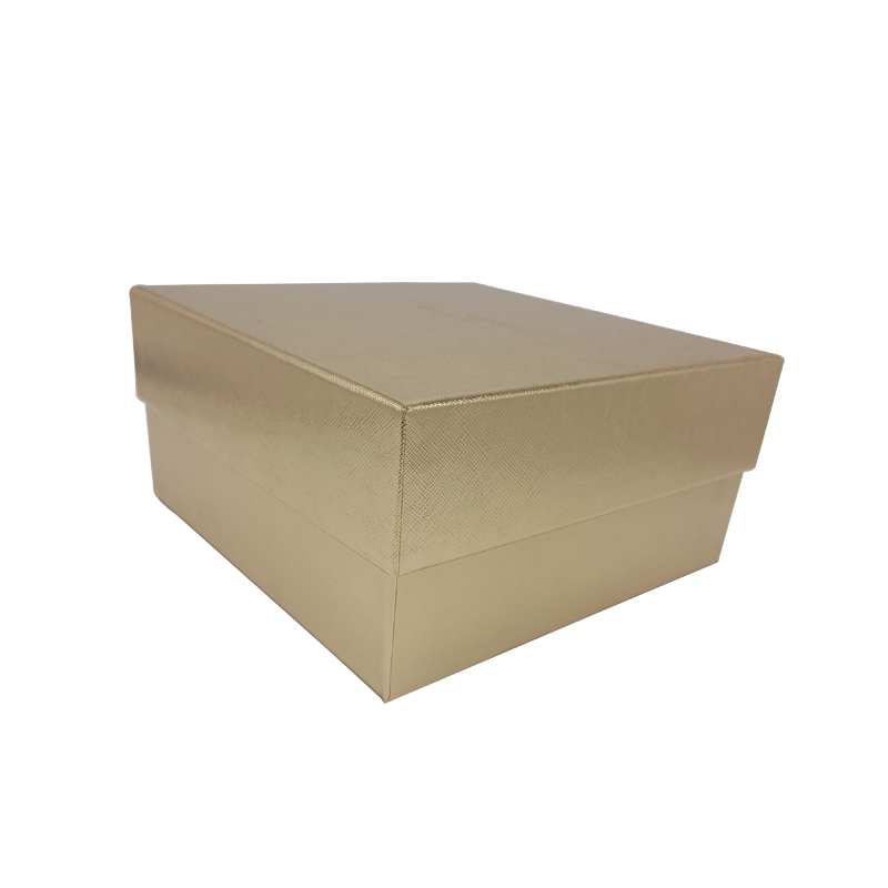 Gold color luxury rigid gift box packaging two pieces packaging box