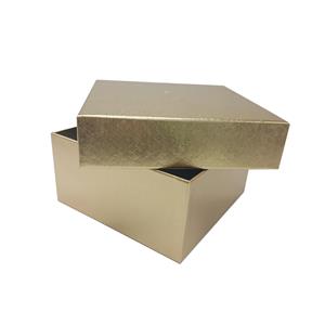 กล่องของขวัญแข็งสีทองหรูหราบรรจุภัณฑ์กล่องบรรจุภัณฑ์สองชิ้น