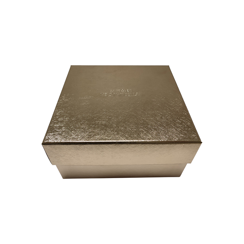 Gold color luxury rigid gift box packaging two pieces packaging box